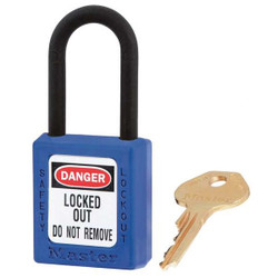 Master Lock Lockout Padlock,KA,Blue,1-3/4"H,PK12 406KAS12BLU
