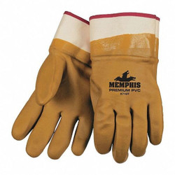 Mcr Safety Chemical Gloves,L,11-1/2",Tan,PK12 6710T
