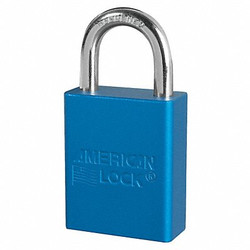 American Lock Lockout Padlock,KA,Blue,1-7/8"H,PK3 A1105KAS3BLU
