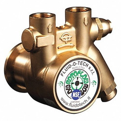 Fluid-O-Tech Pump,3/8" NPTF,78 Max. GPH,Brass,70 Mesh PA 201X
