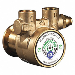 Fluid-O-Tech Pump,3/8" NPTF,144 Max. GPH,Brass,Bypass PA 401