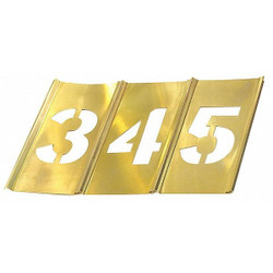 C.H. Hanson Stencil Set,Numbers,Brass 10011