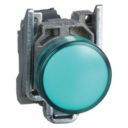 Schneider Electric Pilot Light, Green, 22mm, LED XB4BVB3