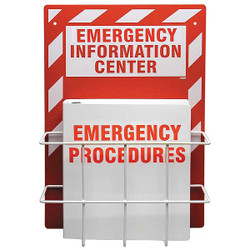 Brady Emergency Information Center,4-1/2 In. D IC326E