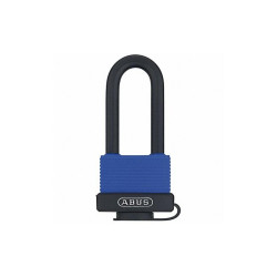 Abus Keyed Padlock, 13/16 in,Rectangle,Blue 70IBHB/45 KA