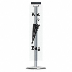 Tensabarrier Wet Umbrella Bag Holder,Satin Aluminum  52391-1S-US