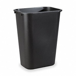 Rubbermaid Commercial Trash Can,Rectangle,10-21/64 gal.,Black FG295700BLA