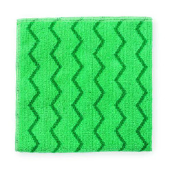 Rubbermaid Commercial Microfiber Cloth,16" x 16",Green,PK12 FGQ62000GR00