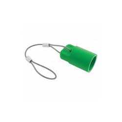 Hubbell Wiring Device-Kellems Protective Cap,Green,Elastmr,Fml HBLFCAPGN