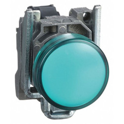 Schneider Electric Pilot Light, Green, 22mm, LED XB4BVG3