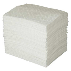 Brady Spc Absorbents Absorb Pad,Oil-Based Liquids,White,PK50 OP100-2