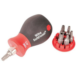 Wiha Stubby Torx Bit Set,Pieces 6 38047