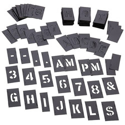 C.H. Hanson Stencil Set,Letters,Plastic,PK3 10189