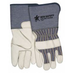 Mcr Safety Leather Gloves,Beige,XL,PK12 1936XL