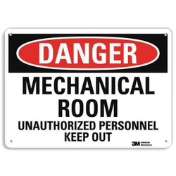 Lyle Danger Sign,7 in x 10 in,Aluminum U3-1786-RA_10X7