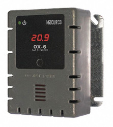 Macurco Fixed Gas Detector,O2,900 sq. ft.  OX-6