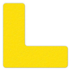 Incom Floor Tape,Yellow,6 inx6 in,L,PK25 LM110Y