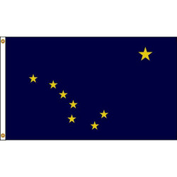 Nylglo Alaska Flag,4x6 Ft,Nylon  140170