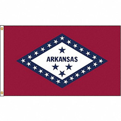 Nylglo Arkansas Flag,4x6 Ft,Nylon 140370