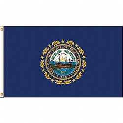 Nylglo New Hampshire Flag,4x6 Ft,Nylon 143470