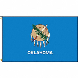 Nylglo Oklahoma Flag,4x6 Ft,Nylon 144370