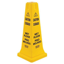 Rubbermaid Commercial Safety Cone,Yellow,HDPE,26 in H FG627777YEL