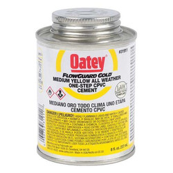 Oatey Pipe Cement,8 fl oz,Yellow 31911