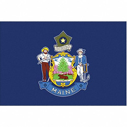 Nylglo Maine State Flag,3x5 Ft 142260