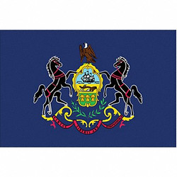 Nylglo Pennsylvania State Flag,3x5 Ft 144660