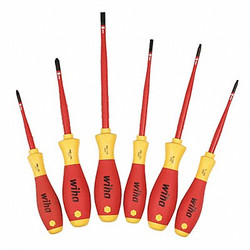 Wiha Insulated Screwdriver Set, NmPcs6  32196