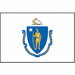 Nylglo Massachusetts State Flag,3x5 Ft 142460