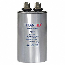 Titan Hd Motor Run Capacitor,12.5  MFD,3 3/8"  H POCF12.5A