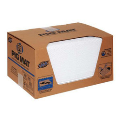 Pig Absorb Pad,Oil-Based Liquids,White,PK100 26300