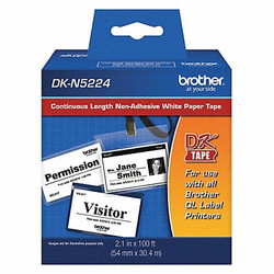 Brother Label Tape Cartridge,100ftx2.10in DKN5224