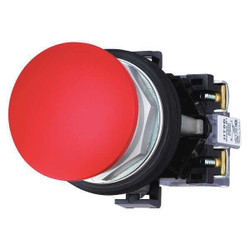 Eaton Non-Illum Push Button,30mm,Mushroom,Red HT8CBR