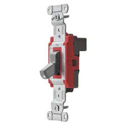 Hubbell Wall Switch,Gray,20 A;Back,Single Pole SNAP1221GYNA