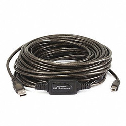 Monoprice USB 2.0 Active Cable, 49ft.L, Black 7643