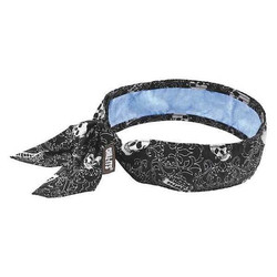 Chill-Its by Ergodyne Evaporative Cooling Bandana,Black/White 6700CT