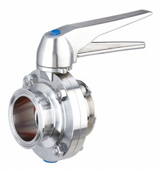 Sim Supply Butterfly Valve,4" Tube Size,Clamp  51C4.0MS/STH