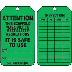 Accuform Safety Tag,5 3/4in H,3 1/4in W,PK25 TRS328CTP