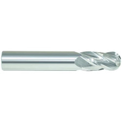 Sim Supply Ball End Mill,Single End,1/4",Carbide  223-001060