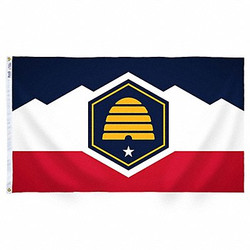 Nylglo Utah State Flag,3x5 Ft 145360