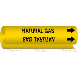 Brady Pipe Marker,Natural Gas,26 in H,12 in W 5726-II