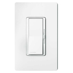 Lutron Lighting Dimmer,Decora Rocker,White DVCL-253P-WH