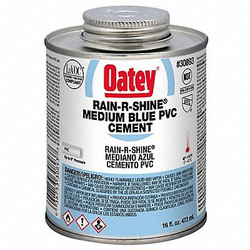 Oatey Pipe Cement,16 fl oz,Blue 30893