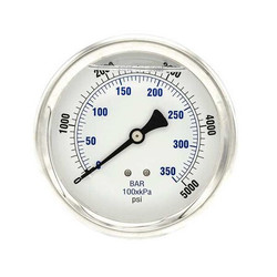 Pic Gauges Pressure Gauge,1/4 in. NPT,4 in. 202L-404R