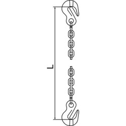 Pewag Chain Sling,3/8 in Size,G120,10 ft L,SGG 10G120SGG/10
