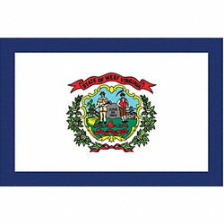 Nylglo West Virginia State Flag,3x5 Ft 145860