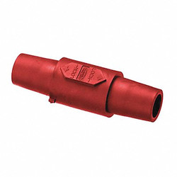 Hubbell Double Connector,300/400A,Single Pin,Red HBLDFR