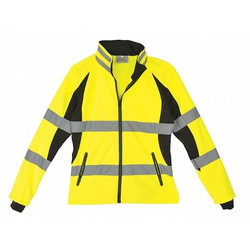 Utility Pro Ladies Jacket,Hi-Vis,Lrg,Blk/Ylw UHV668-L